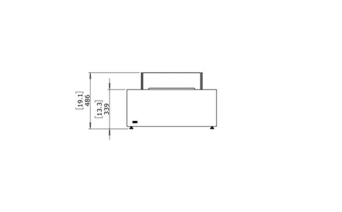 Ecosmart Fire Base 30 Fire Pit Table - Bone Finish / Stainless Steel Burner - ESF.O.BAS.30.BO